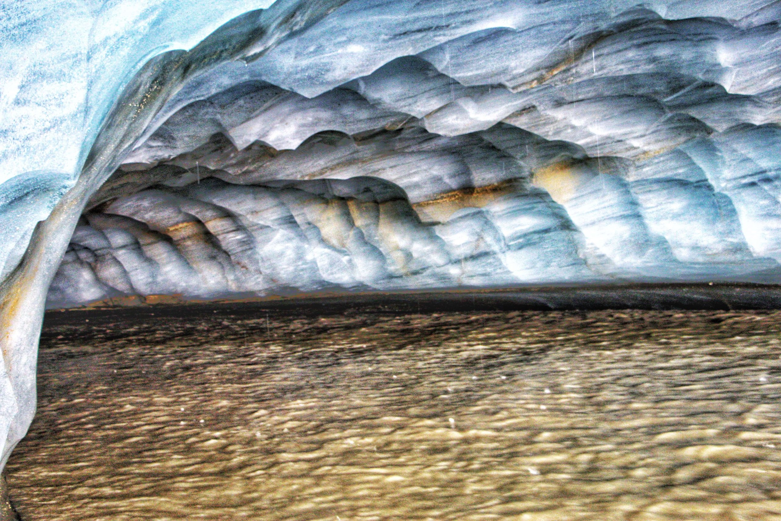Ice Cave Inside Glacier