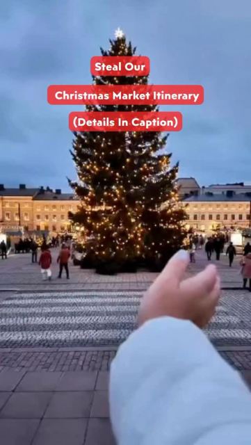 🎄✨ 𝐔𝐥𝐭𝐢𝐦𝐚𝐭𝐞 𝟐-𝐖𝐞𝐞𝐤 𝐄𝐮𝐫𝐨𝐩𝐞𝐚𝐧 𝐂𝐡𝐫𝐢𝐬𝐭𝐦𝐚𝐬 𝐌𝐚𝐫𝐤𝐞𝐭 𝐈𝐭𝐢𝐧𝐞𝐫𝐚𝐫𝐲 
 
Ever dreamed of doing the ultimate 2-week European Christmas market trip? 🎅✨ 
 
Here’s our exact Christmas market route — 8 cities, 6 countries, and nonstop festive magic. Perfect if you’re planning your own European Christmas market adventure this winter! ❄️🎁 
 
𝐎𝐮𝐫 𝟐-𝐖𝐞𝐞𝐤 𝐑𝐨𝐮𝐭𝐞: 
🇫🇮 Helsinki, Finland → cozy market vibes + Löyly sauna & frozen Baltic plunge 
 
🚆 Santa Claus Express to Lapland → meet Santa & chase the northern lights at Santa Claus Village 
 
⛴️ Ferry to Tallinn, Estonia → fairytale old town glowing under Christmas lights 
 
✈️ Flight to Munich, Germany → Krampus Run, market hopping & pretzels on repeat 
 
🚆 Vienna, Austria → elegant markets & festive charm at Rathausplatz 
 
🚆 Prague, Czech Republic → one of our favorites for food + magical atmosphere 
 
🚆 Budapest, Hungary → warm lights, mulled wine, and thermal baths 
 
🚆 Strasbourg, France → the Capital of Christmas and storybook magic 
 
🚆 Paris, France → wrapped it all up under the Eiffel Tower sparkle ✨ 
 
Two weeks, eight cities, endless cocoa and twinkle lights.From frozen saunas in Finland to festive nights in Paris — every stop felt like stepping into a Christmas movie. 🎬🎄 
 
If you’re dreaming of your own Christmas market itinerary across Europe, save this reel for inspo 🎅✨ 
 
#christmasmarketitinerary #europechristmasmarkets #bestchristmasmarkets #festivetravel #europewintertrip #travelitinerary #laplandtravel #viennachristmasmarket #strasbourgchristmasmarket #travelchristmas #winterineurope #europetravelguide