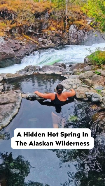 Is this the most beautiful hot spring in the US? 🤯 
 
📍Baranof Warm Springs, Alaska 
 
Tucked deep within the Tongass National Forest on Baranof Island, this remote geothermal soak has absolutely NO road access—making it a true bucket-list Southeast Alaska travel adventure. 
 
We visited while cruising Southeast Alaska aboard the Sea Mist with @alaskanluxurycruises , and it instantly became a favorite stop of our entire trip.  
 
Picture this: natural thermal pools, steam rising through an ancient Alaskan rainforest, moss-covered trees, and a massive waterfall crashing just feet away from where you soak. It feels entirely prehistoric. 
 
But the ultimate insider secret here? The historic public bathhouse right at the edge of the waterfront. You can fill your own private, deep-soaking tub with, piping-hot mineral water. As you soak, you’re treated to a, panoramic view looking out over the harbor, and a roaring waterfall cascading right into the sea. It is the most surreal mix of wild Alaskan wilderness and pure serenity. 
 
If you’re planning to travel to  Alaska, SAVE this post for your itinerary!  
 
🌿 What You Need To Know Before You Go: 
 
 • Getting There: Accessible ONLY by boat or floatplane charter  
 
• Two Ways to Soak: Hike the boardwalk trail into the rainforest for the raw, open-air rock pools, or use the public bathhouse near the dock for private tubs with harbor and waterfall views. 
 
 • ⚠️ CRITICAL JEWELRY WARNING: Take off ALL jewelry before stepping into the water! The high natural sulfur content in these geothermal springs will instantly tarnish and discolor precious metals.  
 
• The Secret Cold Plunge: Hike just past the pools to find a stunning, glacier-fed alpine lake. Do a polar plunge here, then jump straight back into the warm water!  
 
• Gear Tip: The trail is wet, slick, and wild. Wear durable footwear with great traction (@chacofootwear AND @xtratuf are perfect for this) 
 
Tag someone you’d want to share this incredible Alaskan experience with! 👇 
 
#SoutheastAlaska #BaranofIsland #HiddenHotSprings #AlaskanLuxuryCruises #InsidePassage�